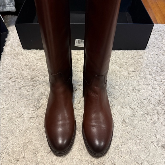 Coach Rilee Brown Leather Riding Boots w/box - Picture 4 of 9
